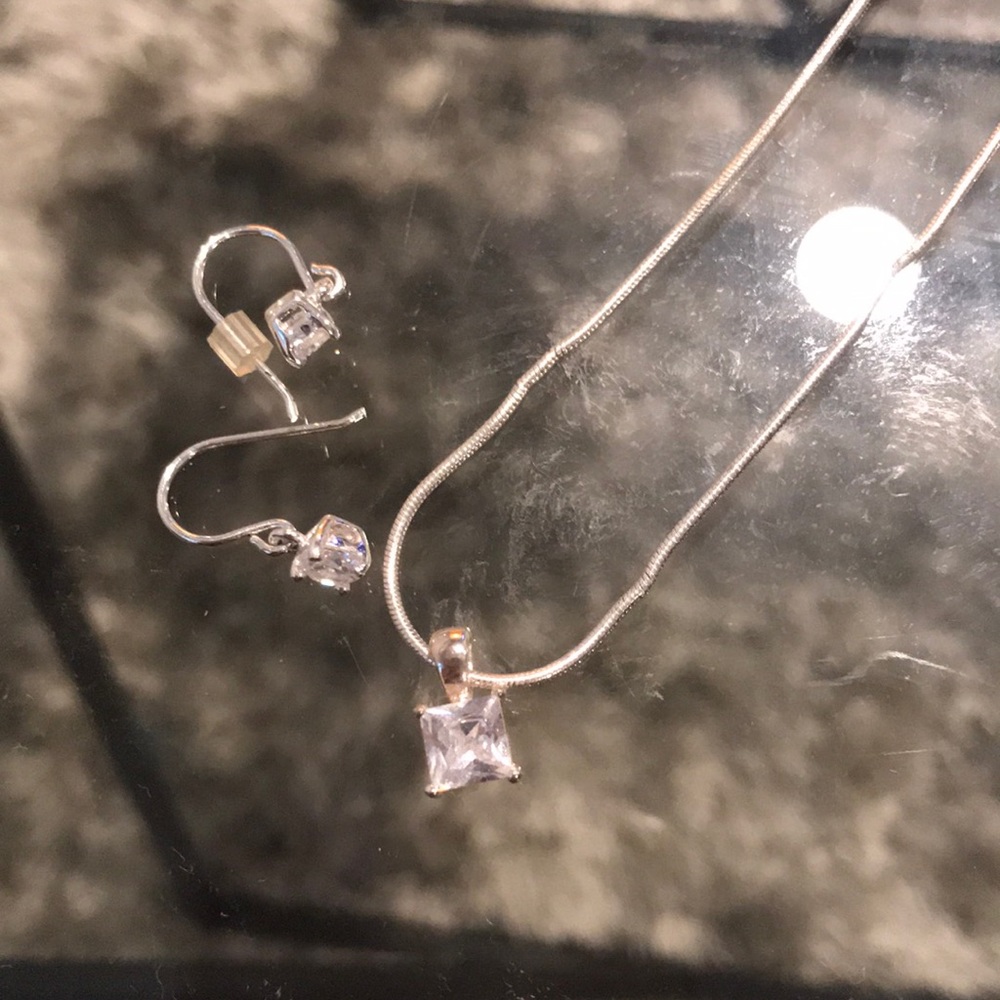 Earrings and necklace